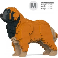 Jekca - Leonberger 01-M01 - Big - Lego - Sculpture - Construction - 4D - Brick Animals - Toys - Avvenice