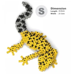 Jekca - Leopard Gecko 01S - Lego - Sculpture - Construction - 4D - Brick Animals - Toys - Avvenice