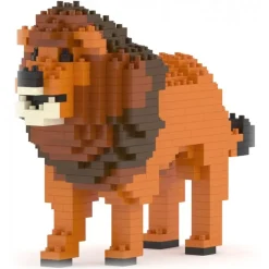 Jekca - Lion 02 - Big - Lego - Sculpture - Construction - 4D - Brick Animals - Toys - Avvenice