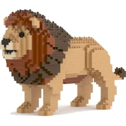 Jekca - Lion 03 - Lego - Sculpture - Construction - 4D - Brick Animals - Toys - Avvenice