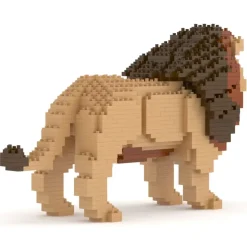Jekca - Lion 03 - Lego - Sculpture - Construction - 4D - Brick Animals - Toys - Avvenice