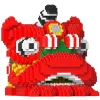 Jekca - Lion Dance Head 01 - Big - Lego - Sculpture - Construction - 4D - Brick Animals - Toys - Avvenice