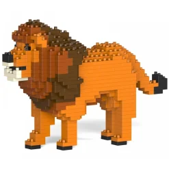 Jekca - Lion 02S - Lego - Sculpture - Construction - 4D - Brick Animals - Toys - Avvenice