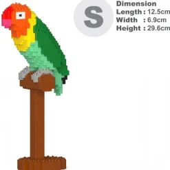 Jekca - Lovebird 01S - Lego - Sculpture - Construction - 4D - Brick Animals - Toys - Avvenice