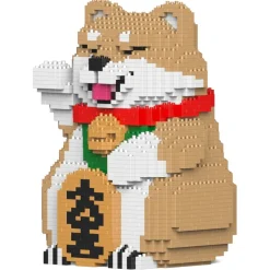 Jekca - Lucky Shiba Inu 01-M01 - Lego - Sculpture - Construction - 4D - Brick Animals - Toys - Avvenice
