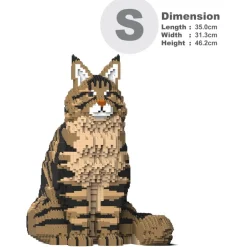 Jekca - Maine Coon 01S-M03 - Lego - Sculpture - Construction - 4D - Brick Animals - Toys - Avvenice