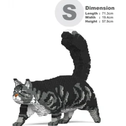 Jekca - Maine Coon 02S-M02 - Lego - Sculpture - Construction - 4D - Brick Animals - Toys - Avvenice