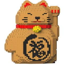Jekca - Maneki Neko 02-M02 - Big - Lego - Sculpture - Construction - 4D - Brick Animals - Toys - Avvenice