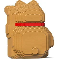 Jekca - Maneki Neko 02-M02 - Big - Lego - Sculpture - Construction - 4D - Brick Animals - Toys - Avvenice