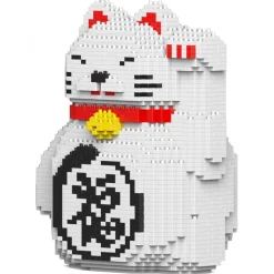 Jekca - Maneki Neko 02-M01 - Big - Lego - Sculpture - Construction - 4D - Brick Animals - Toys - Avvenice