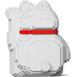 Jekca - Maneki Neko 02-M01 - Big - Lego - Sculpture - Construction - 4D - Brick Animals - Toys - Avvenice