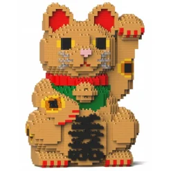 Jekca - Maneki Neko 01-M02 - Big - Lego - Sculpture - Construction - 4D - Brick Animals - Toys - Avvenice
