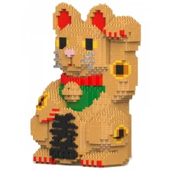 Jekca - Maneki Neko 01-M02 - Big - Lego - Sculpture - Construction - 4D - Brick Animals - Toys - Avvenice