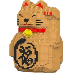 Jekca - Maneki Neko 02-M02 - Lego - Sculpture - Construction - 4D - Brick Animals - Toys - Avvenice