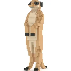 Jekca - Meerkat 01 - Big - Lego - Sculpture - Construction - 4D - Brick Animals - Toys - Avvenice