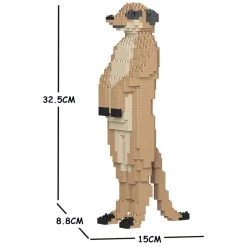 Jekca - Meerkat 01S - Lego - Sculpture - Construction - 4D - Brick Animals - Toys - Avvenice