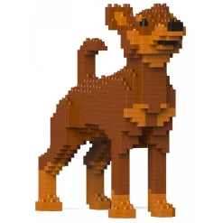 Jekca - Miniature Pinscher 01S-M02 - Lego - Sculpture - Construction - 4D - Brick Animals - Toys - Avvenice