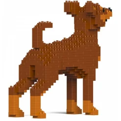 Jekca - Miniature Pinscher 01-M02 - Big - Lego - Sculpture - Construction - 4D - Brick Animals - Toys - Avvenice