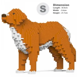 Jekca - Nova Scotia Duck Tolling Retriever 01S - Lego - Sculpture - Construction - 4D - Brick Animals - Toys - Avvenice