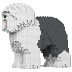 Jekca - Old English Sheepdog 01-M02 - Big - Lego - Sculpture - Construction - 4D - Brick Animals - Toys - Avvenice