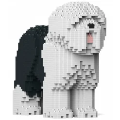 Jekca - Old English Sheepdog 01-M01 - Big - Lego - Sculpture - Construction - 4D - Brick Animals - Toys - Avvenice