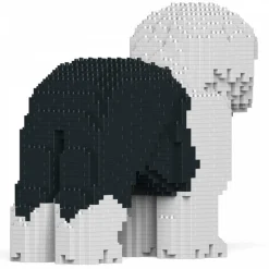 Jekca - Old English Sheepdog 01-M01 - Big - Lego - Sculpture - Construction - 4D - Brick Animals - Toys - Avvenice