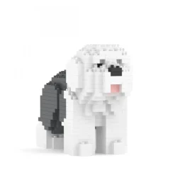 Jekca - Old English Sheepdog Mini 01 - Lego - Sculpture - Construction - 4D - Brick Animals - Toys - Avvenice