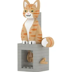 Jekca - Orange Tabby Cat - Automata - Lego - Sculpture - Construction - 4D - Brick Animals - Toys - Avvenice