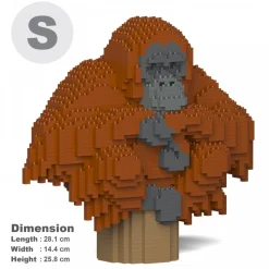 Jekca - Orangutan 01S - Lego - Sculpture - Construction - 4D - Brick Animals - Toys - Avvenice