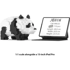 Jekca - Panda 02 - Big - Lego - Sculpture - Construction - 4D - Brick Animals - Toys - Avvenice