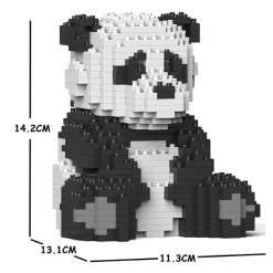Jekca - Panda - Mammal - 01S - Lego - Sculpture - Construction - 4D - Brick Animals - Toys - Avvenice