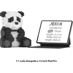 Jekca - Panda 01B (version 2024) - Big - Lego - Sculpture - Construction - 4D - Brick Animals - Toys - Avvenice
