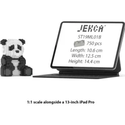 Jekca - Panda 01B (version 2024) - Lego - Sculpture - Construction - 4D - Brick Animals - Toys - Avvenice