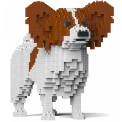 Jekca - Papillon Dog 01S-M02 - Lego - Sculpture - Construction - 4D - Brick Animals - Toys - Avvenice
