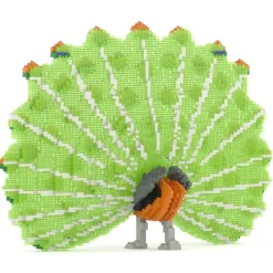 Jekca - Peacock 01 - Big - Lego - Sculpture - Construction - 4D - Brick Animals - Toys - Avvenice