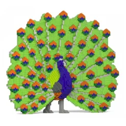 Jekca - Peacock 01S - Lego - Sculpture - Construction - 4D - Brick Animals - Toys - Avvenice