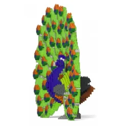 Jekca - Peacock 01S - Lego - Sculpture - Construction - 4D - Brick Animals - Toys - Avvenice