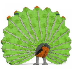 Jekca - Peacock 01S - Lego - Sculpture - Construction - 4D - Brick Animals - Toys - Avvenice
