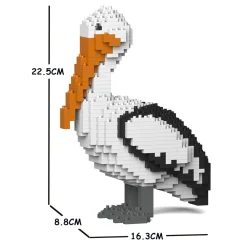 Jekca - Pelican 01S - Lego - Sculpture - Construction - 4D - Brick Animals - Toys - Avvenice