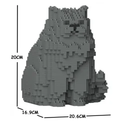 Jekca - Persian Cat 01S-M02 - Lego - Sculpture - Construction - 4D - Brick Animals - Toys - Avvenice