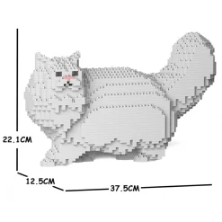 Jekca - Persian Cat 02S-M01 - Lego - Sculpture - Construction - 4D - Brick Animals - Toys - Avvenice