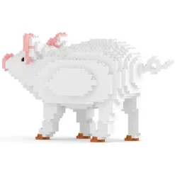 Jekca - Pig 01 - Big - Lego - Sculpture - Construction - 4D - Brick Animals - Toys - Avvenice
