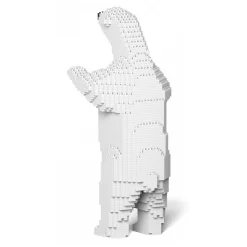 Jekca - Polar Bear 02S - Lego - Sculpture - Construction - 4D - Brick Animals - Toys - Avvenice