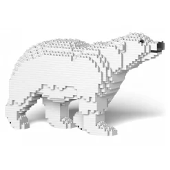 Jekca - Polar Bear 01S - Lego - Sculpture - Construction - 4D - Brick Animals - Toys - Avvenice