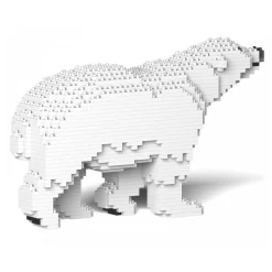 Jekca - Polar Bear 01S - Lego - Sculpture - Construction - 4D - Brick Animals - Toys - Avvenice