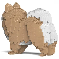 Jekca - Pomeranian 02-M01 - Big - Lego - Sculpture - Construction - 4D - Brick Animals - Toys - Avvenice