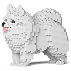 Jekca - Pomeranian 02-M02 - Big - Lego - Sculpture - Construction - 4D - Brick Animals - Toys - Avvenice