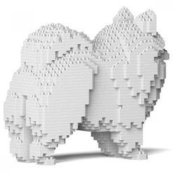 Jekca - Pomeranian 02-M02 - Big - Lego - Sculpture - Construction - 4D - Brick Animals - Toys - Avvenice