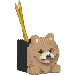 Jekca - Pomeranian Pencil Cup 01S - Lego - Sculpture - Construction - 4D - Brick Animals - Toys - Avvenice