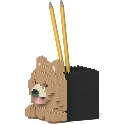 Jekca - Pomeranian Pencil Cup 01S - Lego - Sculpture - Construction - 4D - Brick Animals - Toys - Avvenice